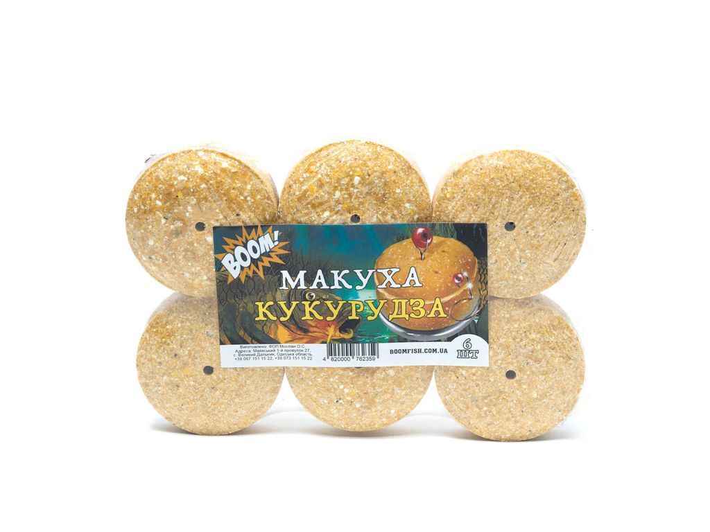 Макуха пресована Кукурудза 360г Кук. Шайба 6шт ТМ BOOM Макуха пресована Кукурудза 360г Кук. Шайба 6шт ТМ BOOM
