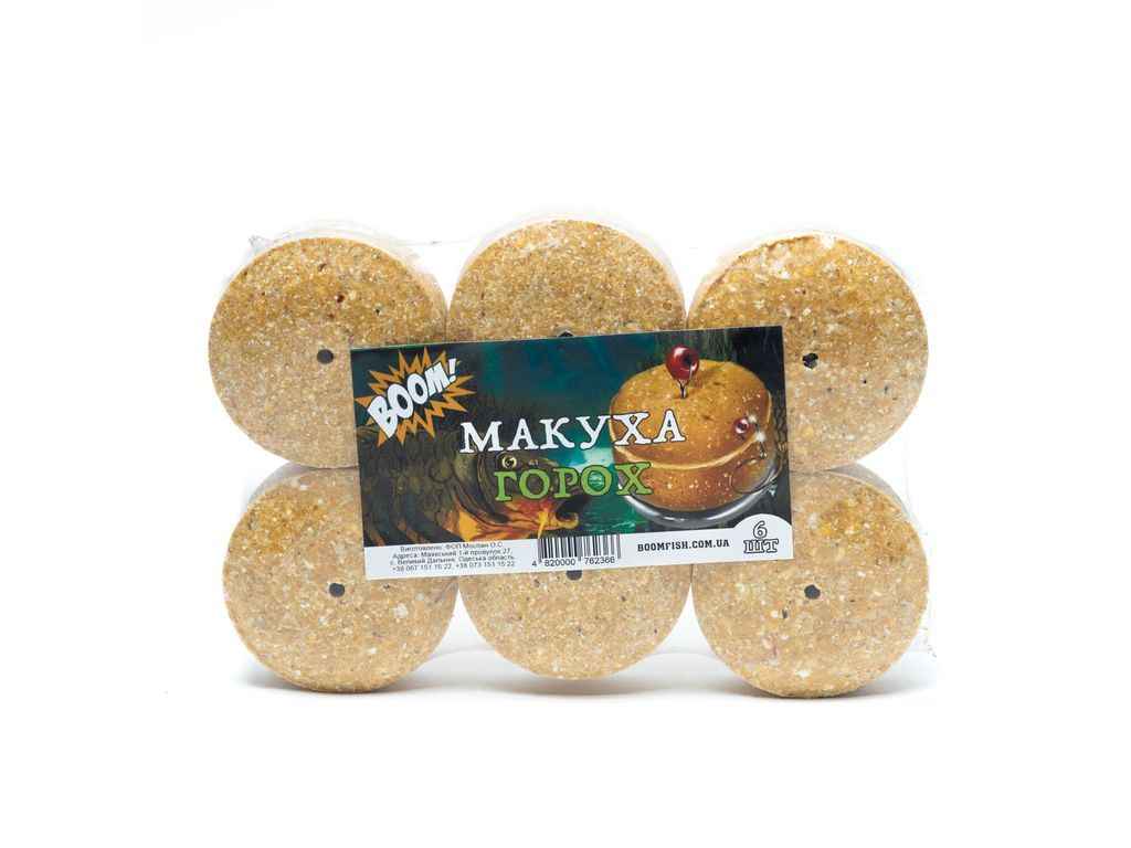 Макуха пресована Горох 360г Кук. Шайба 6шт ТМ BOOM Макуха пресована Горох 360г Кук. Шайба 6шт ТМ BOOM