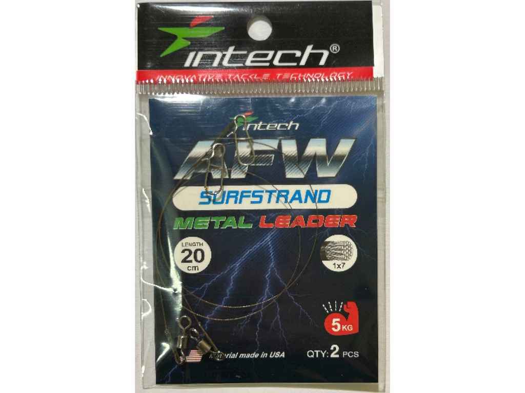 Повідець металевий 0,20мм 5кг 20см (2шт/уп) AFW Surfstrand 1х7 ТМ INTECH Повідець металевий 0,20мм 5кг 20см (2шт/уп) AFW Surfstrand 1х7 ТМ INTECH