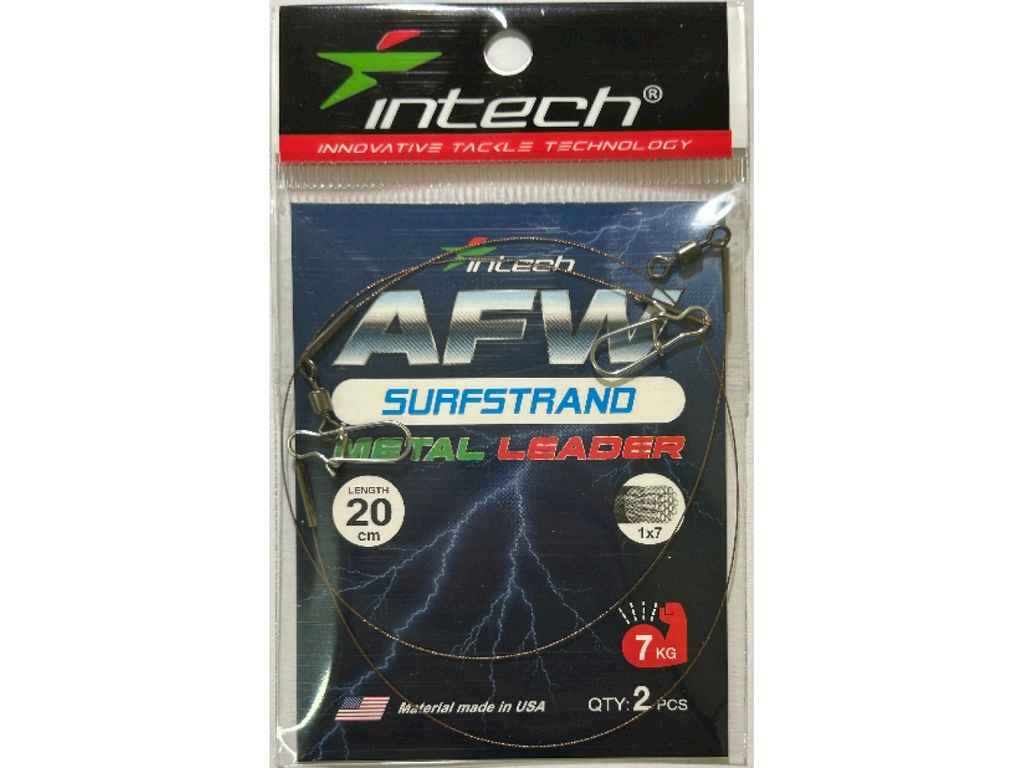Повідець металевий 0,25мм 7кг 20см (2шт/уп) AFW Surfstrand 1х7 ТМ INTECH Повідець металевий 0,25мм 7кг 20см (2шт/уп) AFW Surfstrand 1х7 ТМ INTECH