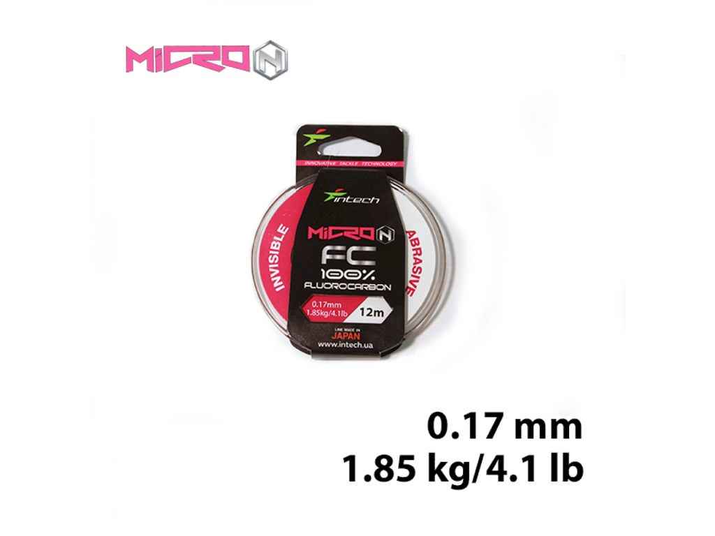 Флюорокарбон Micron FC 0,17мм 1,85кг 12м ТМ INTECH Флюорокарбон Micron FC 0,17мм 1,85кг 12м ТМ INTECH