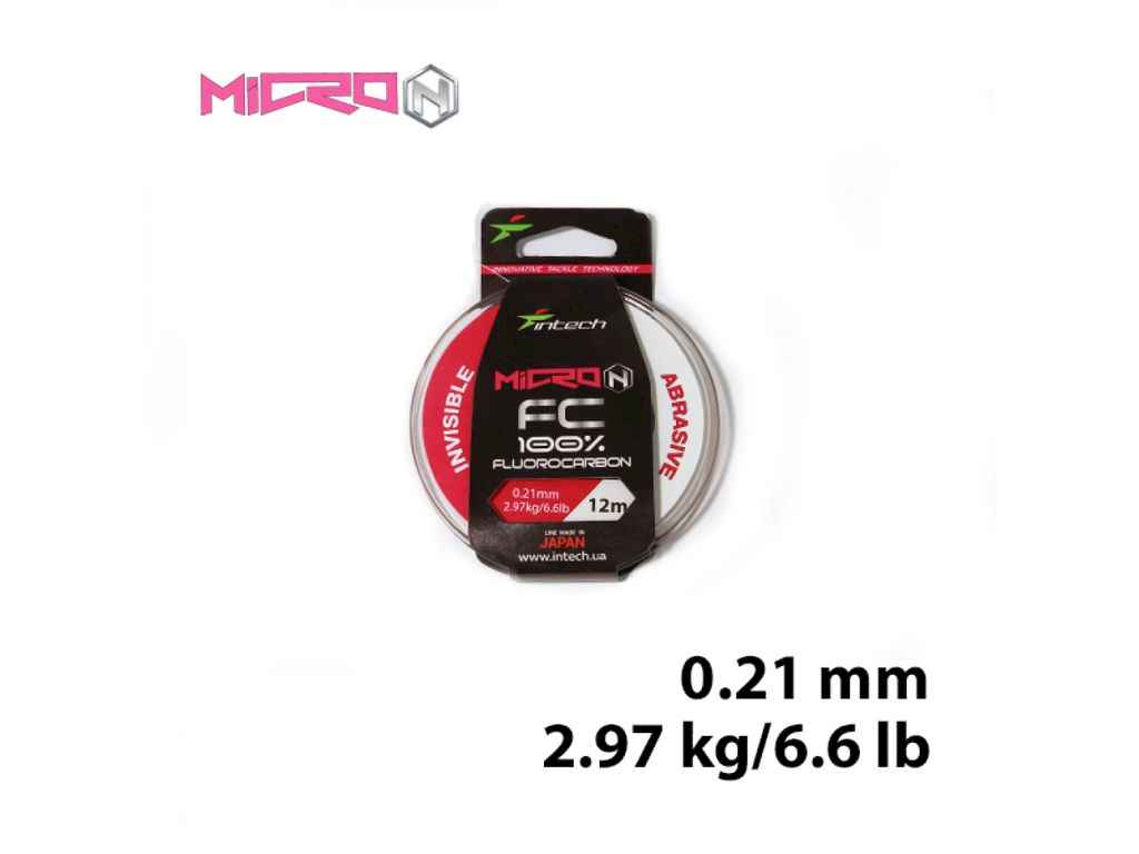 Флюорокарбон Micron FC 0,21мм 2,97кг 12м ТМ INTECH Флюорокарбон Micron FC 0,21мм 2,97кг 12м ТМ INTECH