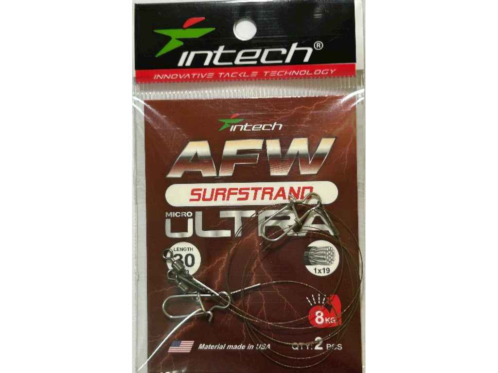 Повідець металевий 0,26мм 9кг 30см (2шт/уп) AFW Surfstrand Micro Ultra 1х19 ТМ INTECH Повідець металевий 0,26мм 9кг 30см (2шт/уп) AFW Surfstrand Micro Ultra 1х19 ТМ INTECH
