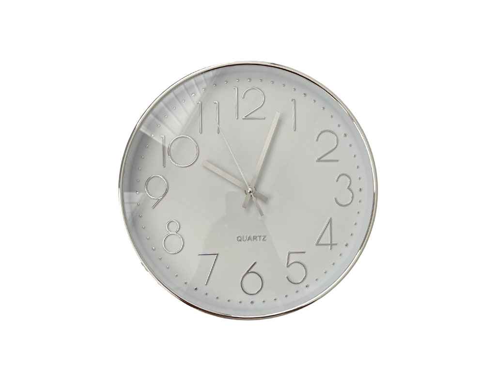 Годинник настінний Quartz 30см, сріблястий корпус арт.7 ТМAMAZON Годинник настінний Quartz 30см, сріблястий корпус арт.7 ТМAMAZON
