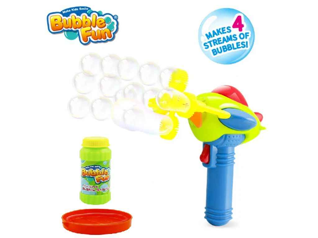 Набір для бульбашок на батарейках Літачок (19x8x24,7см) ТМ BUBBLE FUN Набір для бульбашок на батарейках Літачок (19x8x24,7см) ТМ BUBBLE FUN