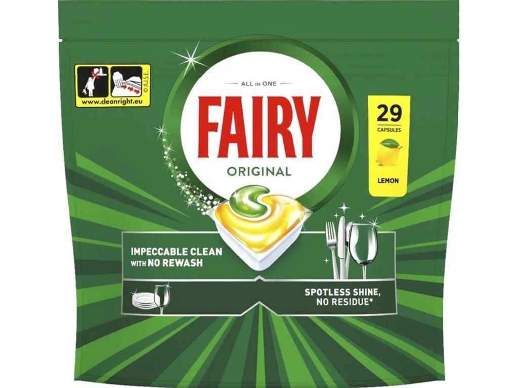 Капсули для посудомийних машин 29 Original All in One ТМ FAIRY Капсули для посудомийних машин 29 Original All in One ТМ FAIRY