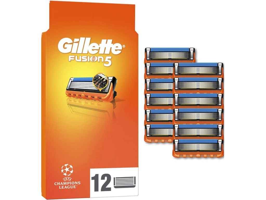 Картридж 12шт для гоління Fusion5 ТМ GILLETTE Картридж 12шт для гоління Fusion5 ТМ GILLETTE