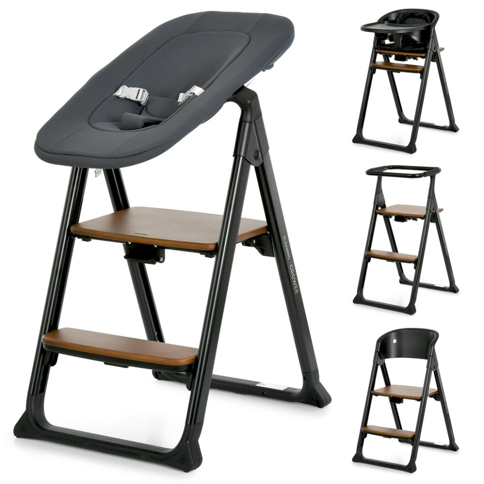 Детский стульчик для кормления 4 в 1 GROWEE ME 1222 Black Детский стульчик для кормления 4 в 1 GROWEE ME 1222 Black