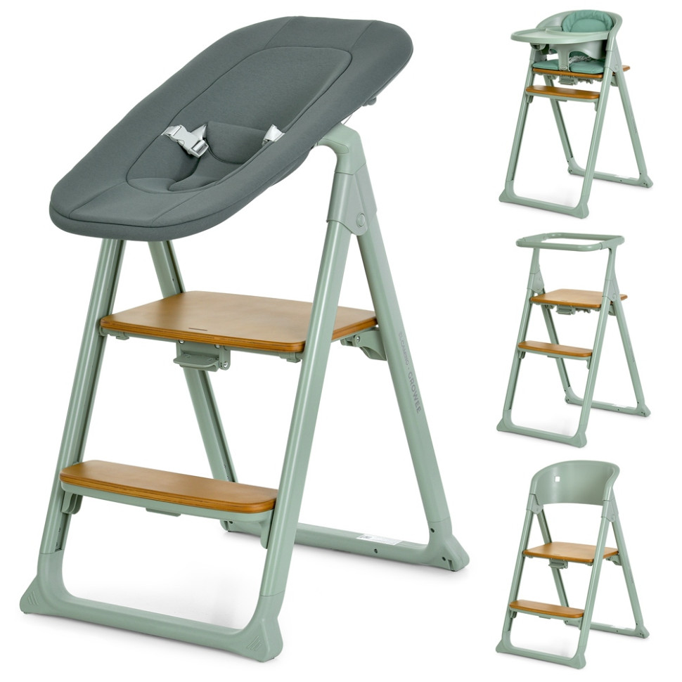 Дитячий стільчик для годування 4 в 1 GROWEE ME 1222 Sage Green Дитячий стільчик для годування 4 в 1 GROWEE ME 1222 Sage Green