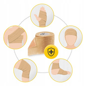 Когезионный эластичный бинт-бандаж Cohesive Bandage 4FIZJO P-5905973400855, 5 см x 4,5 м. Изображение №3 Когезионный эластичный бинт-бандаж Cohesive Bandage 4FIZJO P-5905973400855, 5 см x 4,5 м. Изображение №3