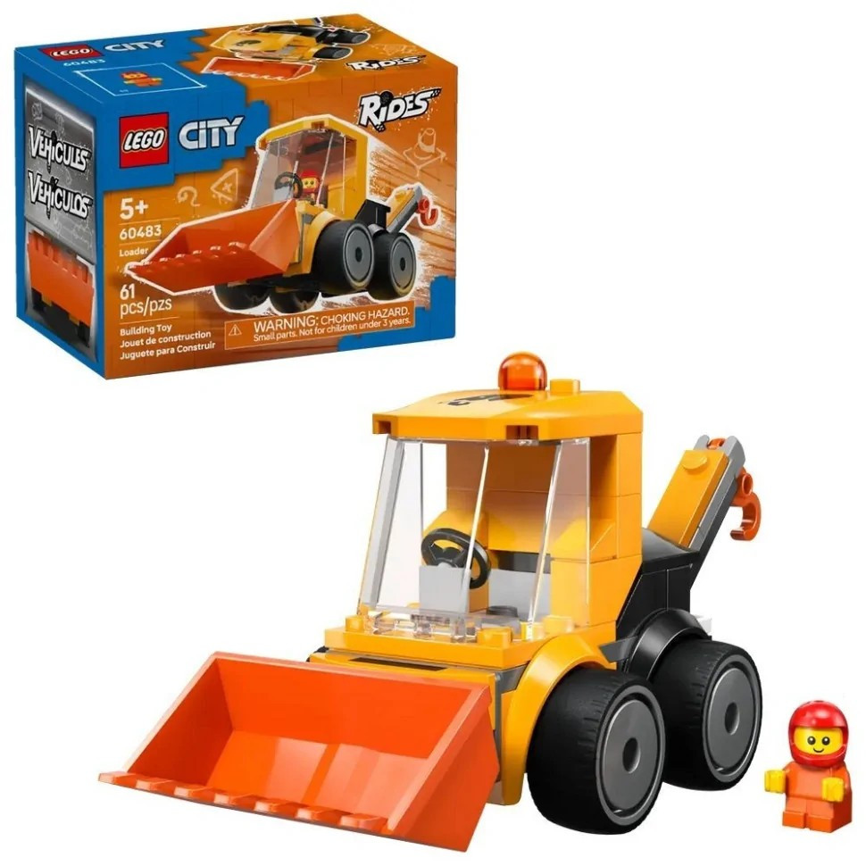 Конструктор LEGO "Машинки Будівельний навантажувач" 60483, 61 деталь Конструктор LEGO "Машинки Будівельний навантажувач" 60483, 61 деталь