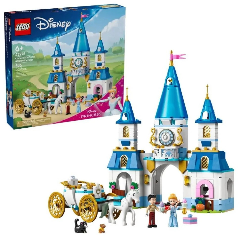 Конструктор Замок Попелюшки та карета LEGO 43275, 596 деталей Конструктор Замок Попелюшки та карета LEGO 43275, 596 деталей