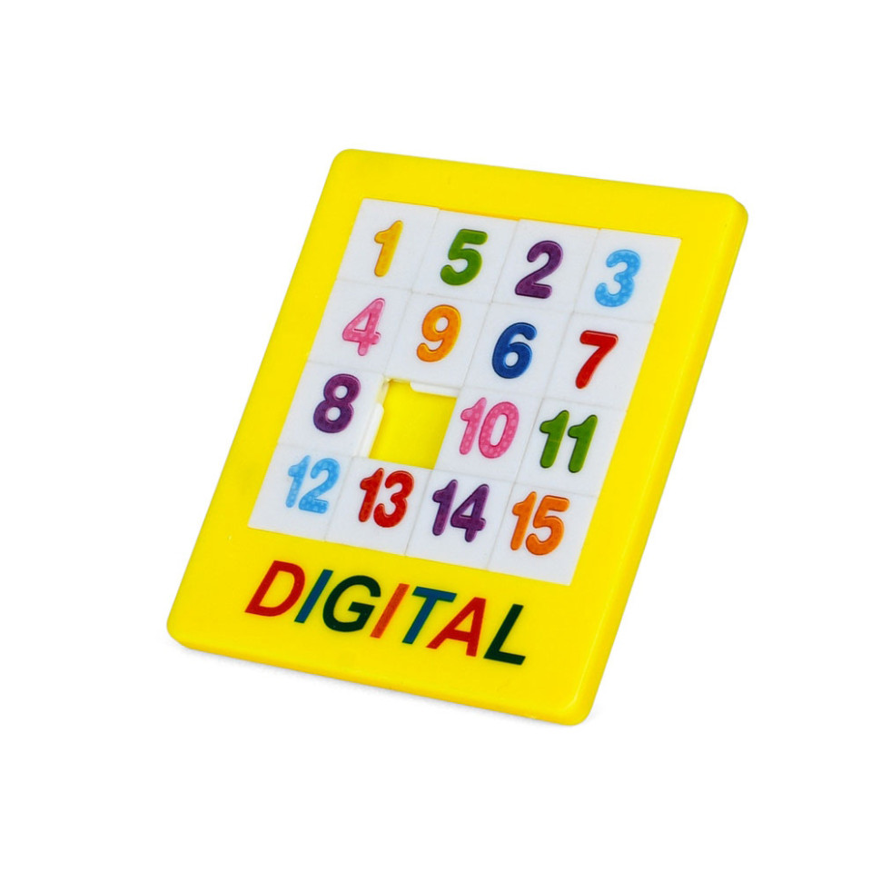 Логическая игра "Пятнашки" 1376-B(Yellow) от 1 до 15 желтый Логическая игра "Пятнашки" 1376-B(Yellow) от 1 до 15 желтый