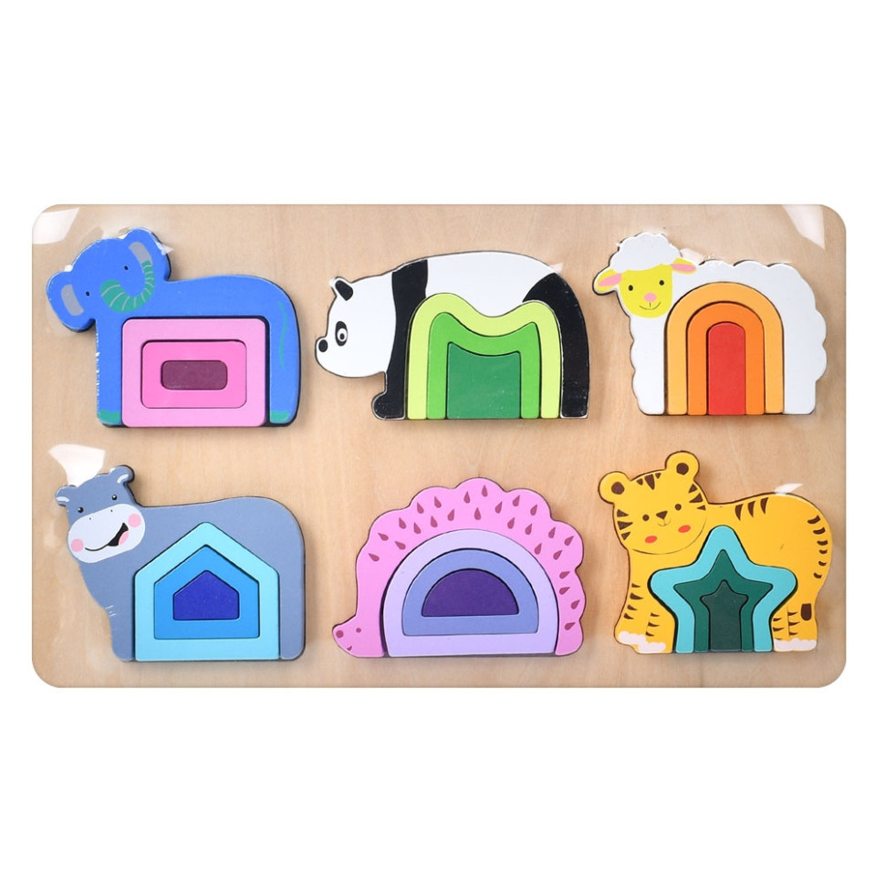 Деревянная игрушка Рамка-вкладыш "Животные" MD 0730(Animals) Деревянная игрушка Рамка-вкладыш "Животные" MD 0730(Animals)