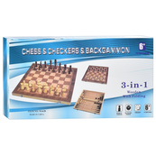 Набор настольных игр "Шахматы, нарды, шашки 3 в 1" W6628 деревянные. Изображение №6 Набор настольных игр "Шахматы, нарды, шашки 3 в 1" W6628 деревянные. Изображение №6