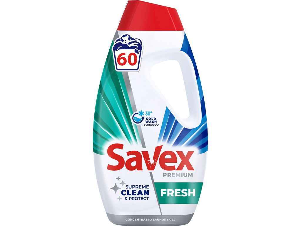 Гель для прання 2,7л концентрований Premium Fresh ТМ SAVEX Гель для прання 2,7л концентрований Premium Fresh ТМ SAVEX