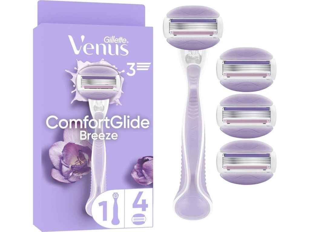 Станок для гоління 3леза 1шт жіночий ComfortGlide Breeze з 4 змінними картриджами ТМ VENUS Станок для гоління 3леза 1шт жіночий ComfortGlide Breeze з 4 змінними картриджами ТМ VENUS