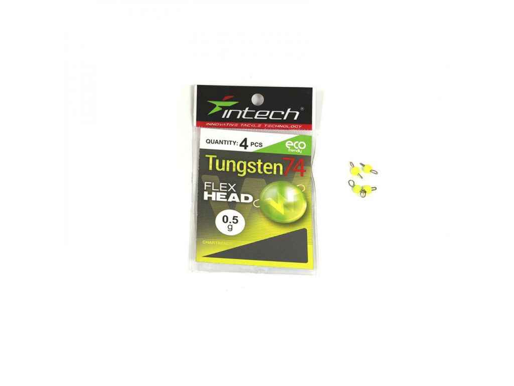Груз Чебурашка розбірна 0,5г 4шт/уп Tungsten 74 Gloss Chartreuse UV ТМ Intech Груз Чебурашка розбірна 0,5г 4шт/уп Tungsten 74 Gloss Chartreuse UV ТМ Intech