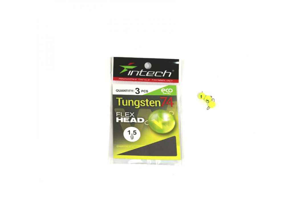 Груз Чебурашка розбірна 1,5г 3шт/уп Tungsten 74 Gloss Chartreuse UV ТМ Intech Груз Чебурашка розбірна 1,5г 3шт/уп Tungsten 74 Gloss Chartreuse UV ТМ Intech