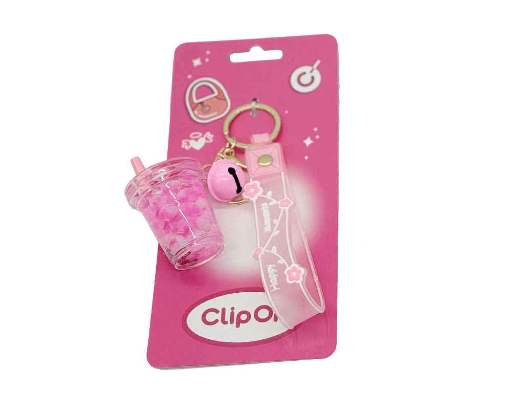 Брелок Бабл Ті Clip On рожевий SV22170 ТМ ONEFORFUN Брелок Бабл Ті Clip On рожевий SV22170 ТМ ONEFORFUN