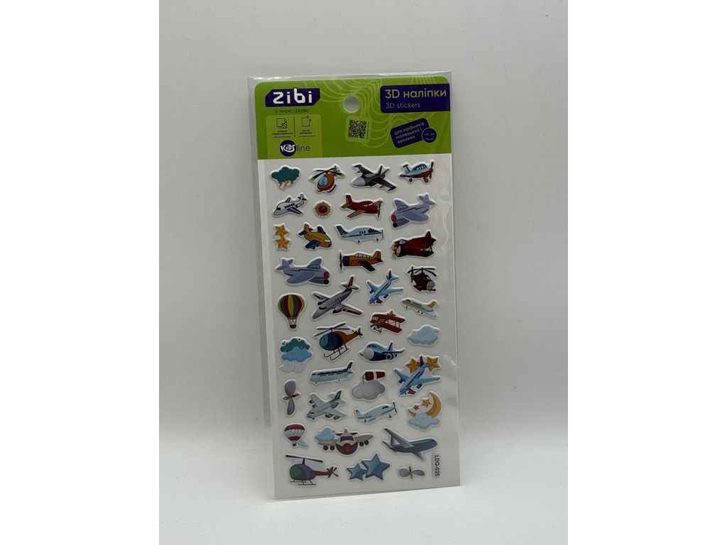 3D наліпки KIDS Line Літачки 18см ZB.63301 ТМZIBI 3D наліпки KIDS Line Літачки 18см ZB.63301 ТМZIBI