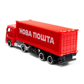 Автомодель колекційна Фура "Нова Пошта" TechnoDrive 250416CG масштаб 1:64. Зображення №3 Автомодель колекційна Фура "Нова Пошта" TechnoDrive 250416CG масштаб 1:64. Зображення №3