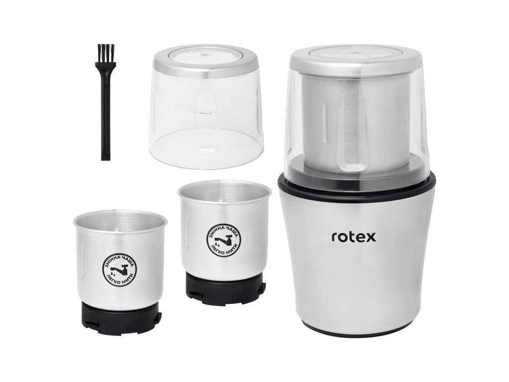 Кавомолка 200Вт 85г нерж. RCG306-T MultiPro ТМ ROTEX Кавомолка 200Вт 85г нерж. RCG306-T MultiPro ТМ ROTEX