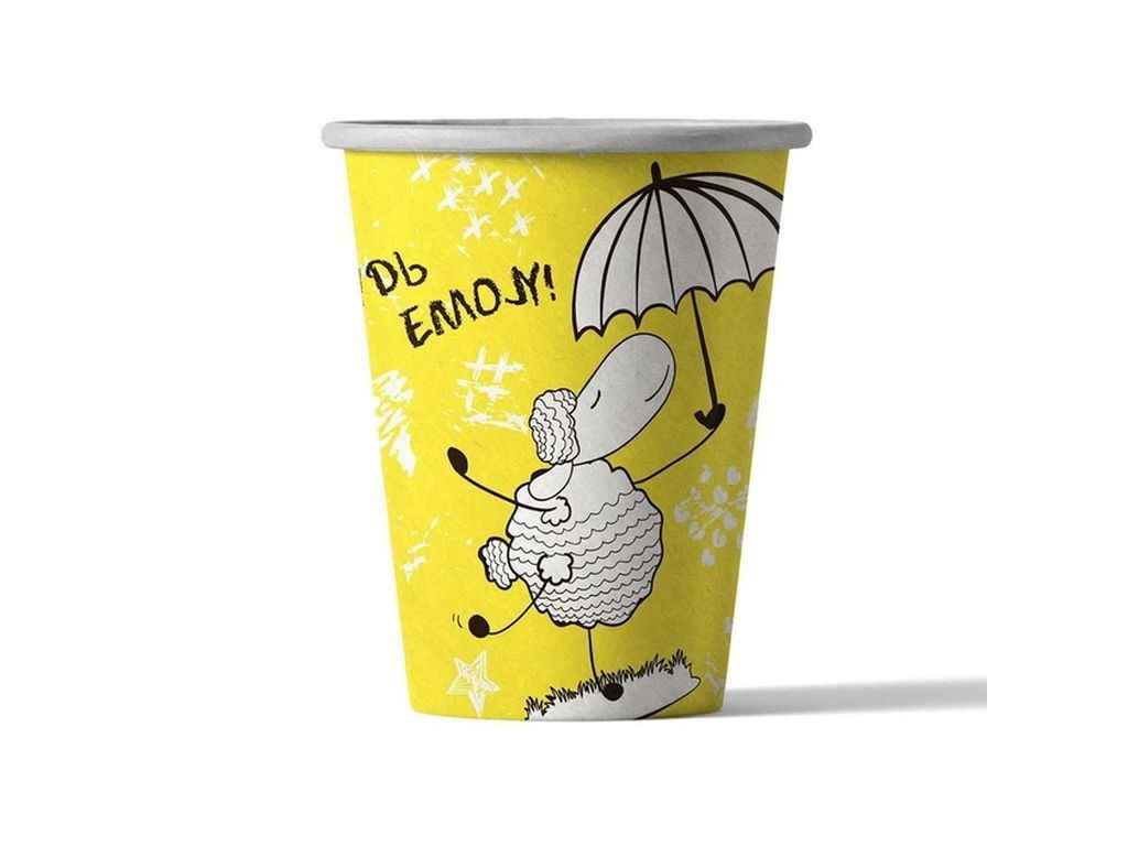 Стакан 340мл бумажный микс (6шт/уп) ТМEMOJI CUP Стакан 340мл бумажный микс (6шт/уп) ТМEMOJI CUP