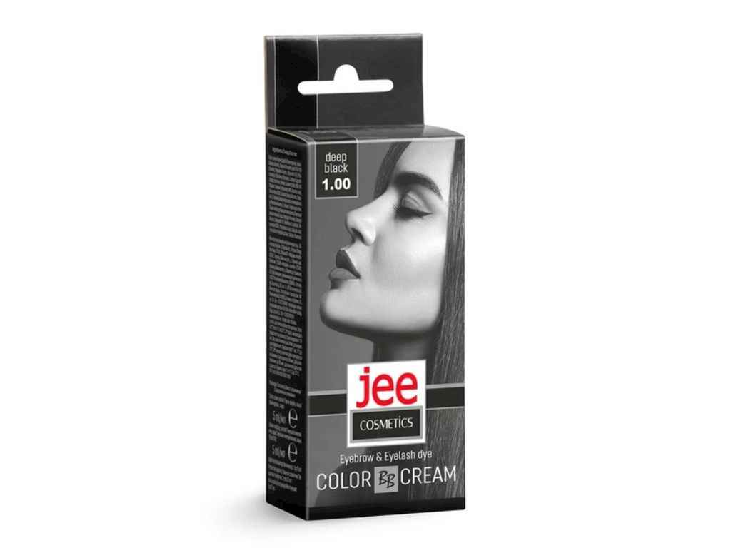 Крем-краска для бровей и ресниц №1.00, Глубокий черный ТМ JEE COSMETICS Крем-краска для бровей и ресниц №1.00, Глубокий черный ТМ JEE COSMETICS