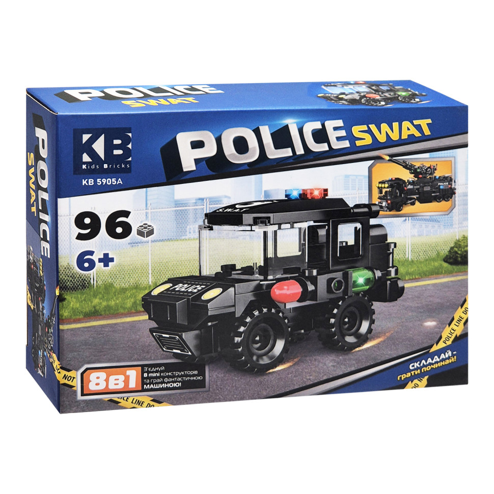 Детский конструктор Police SWAT KB 5905A пластик, 96 деталей Детский конструктор Police SWAT KB 5905A пластик, 96 деталей