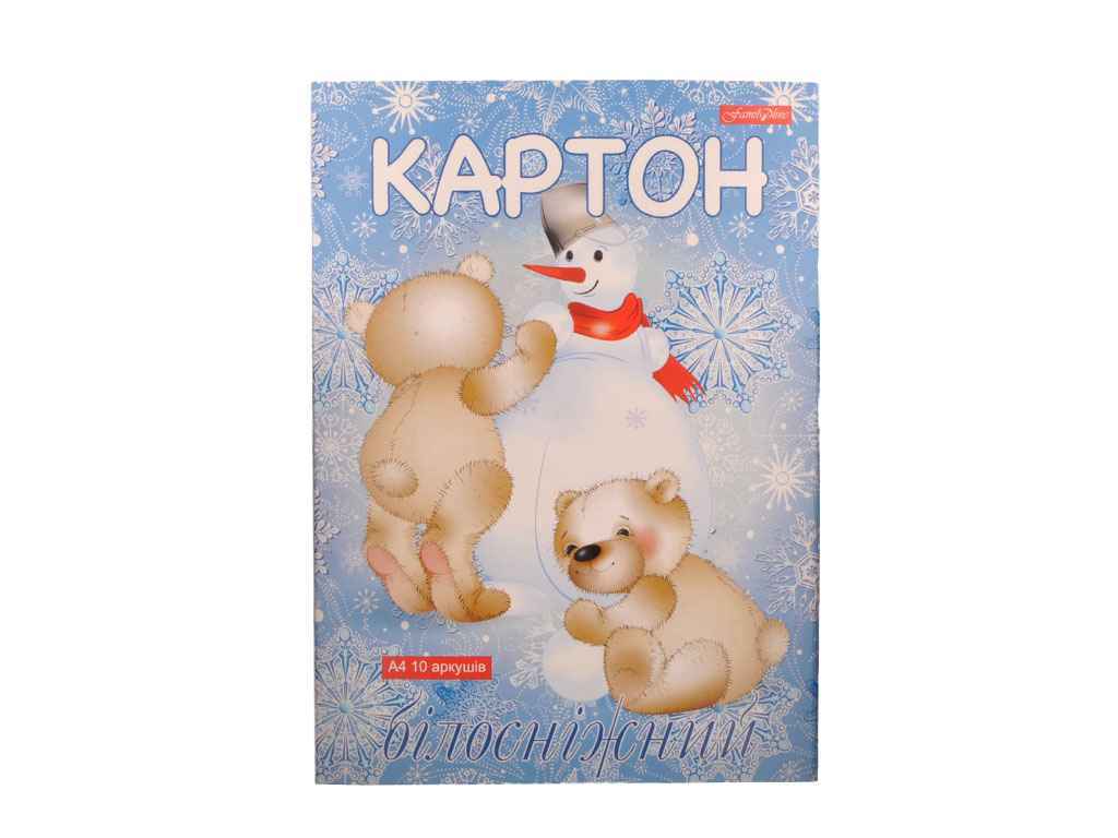 Картон білий Білосніжний А4 10 арк в картонній папці, арт.462165 ТМ Family Lin Картон білий Білосніжний А4 10 арк в картонній папці, арт.462165 ТМ Family Lin