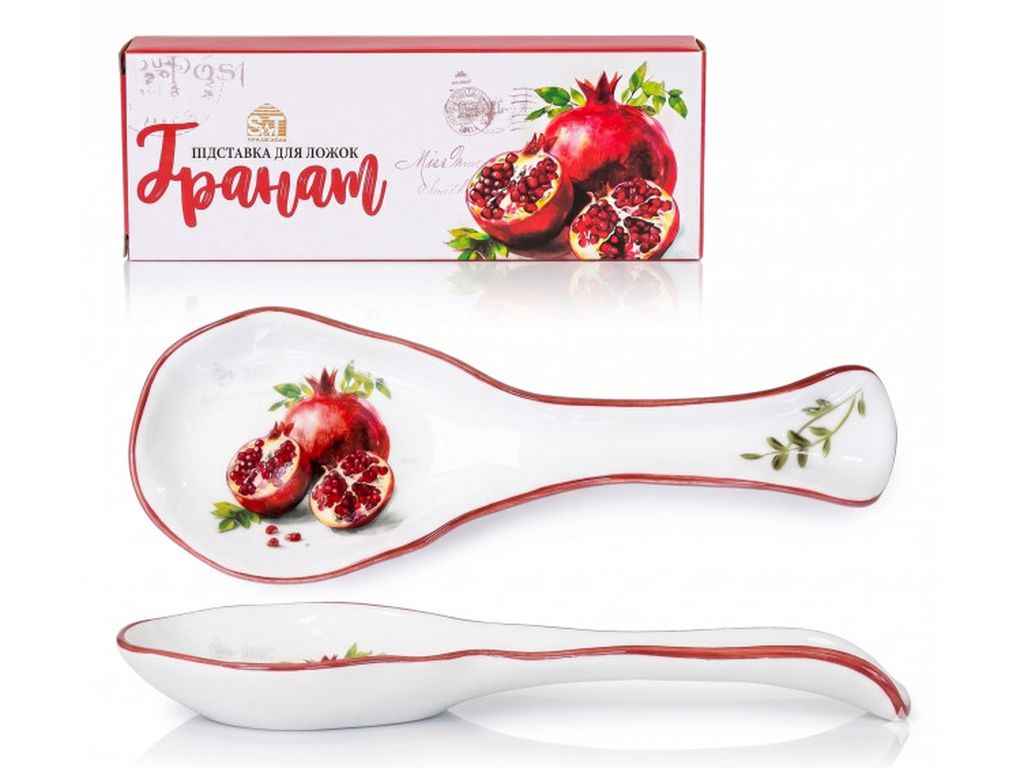 Подставка для ложек 25х9х3см Гранат 700-01-24 фарфор ТМ SNT Подставка для ложек 25х9х3см Гранат 700-01-24 фарфор ТМ SNT