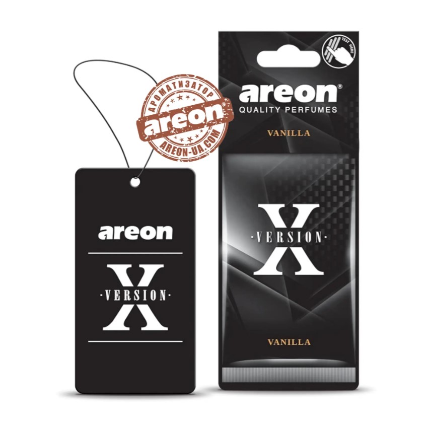 Освіжувач сухий лист - "Areon" - X-version - Vanilla (Ваніль) (10шт/уп) Освіжувач сухий лист - "Areon" - X-version - Vanilla (Ваніль) (10шт/уп)