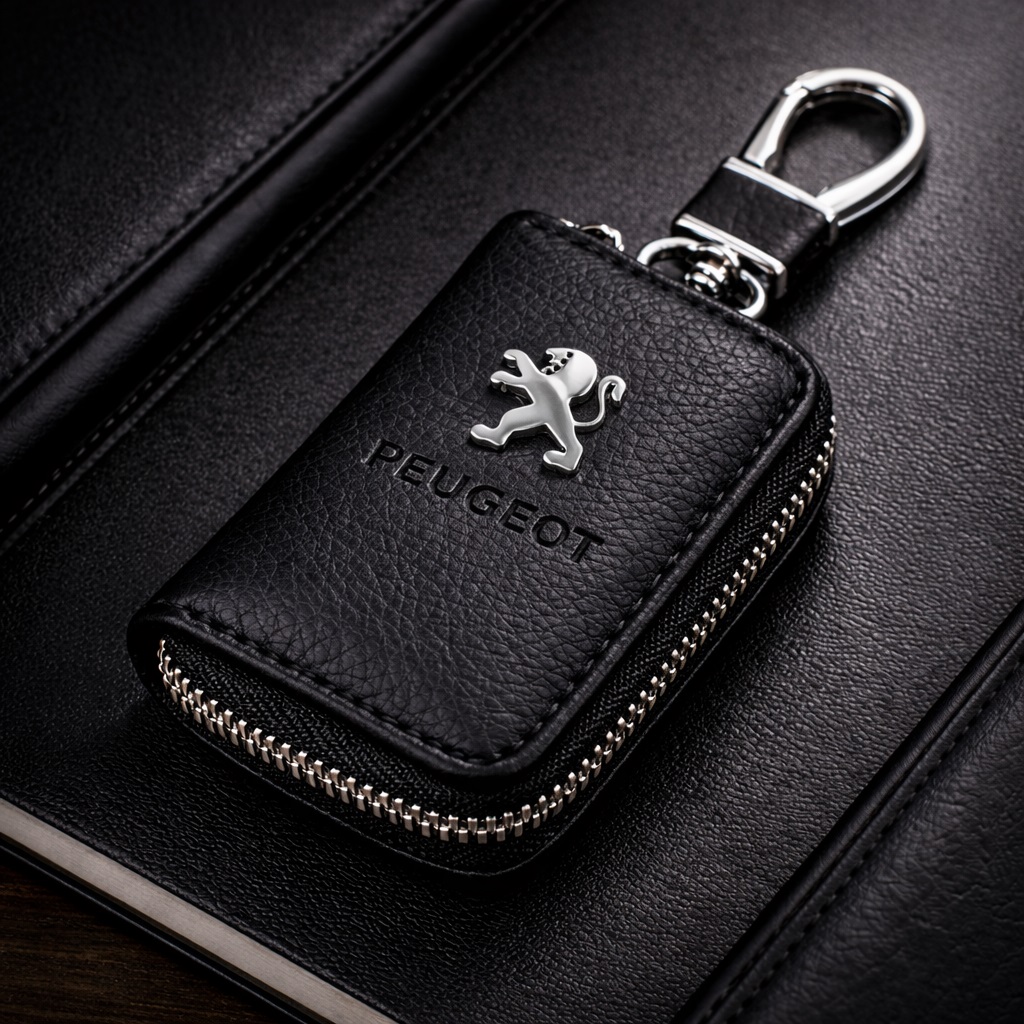 Чохол для ключів з карабіном Peugeot (Шкіра) Чохол для ключів з карабіном Peugeot (Шкіра)