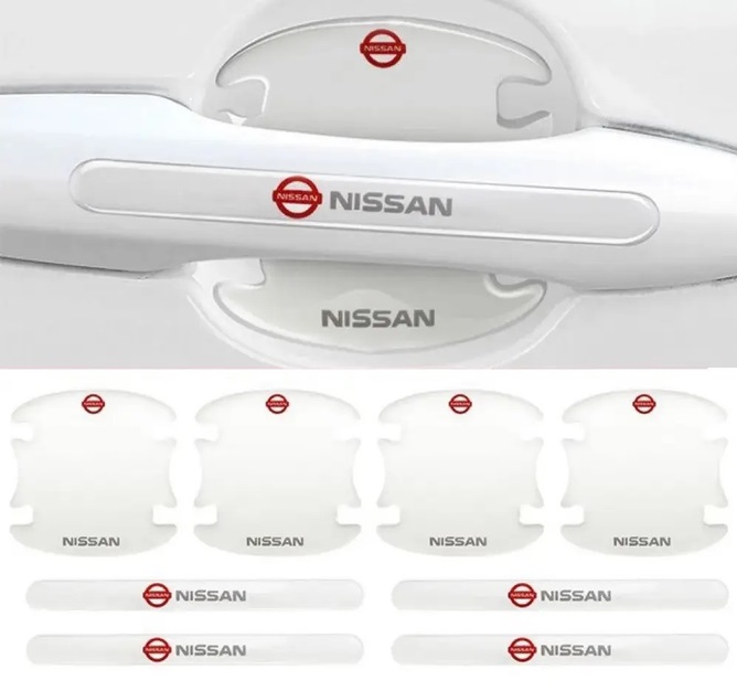 Пленка защитная для дверных ручек Nissan силиконовая прозрачная (8шт) Пленка защитная для дверных ручек Nissan силиконовая прозрачная (8шт)