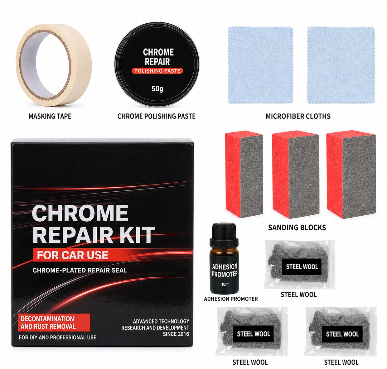 Набір для відновлення хрому Chrome-plated repair seal Набір для відновлення хрому Chrome-plated repair seal