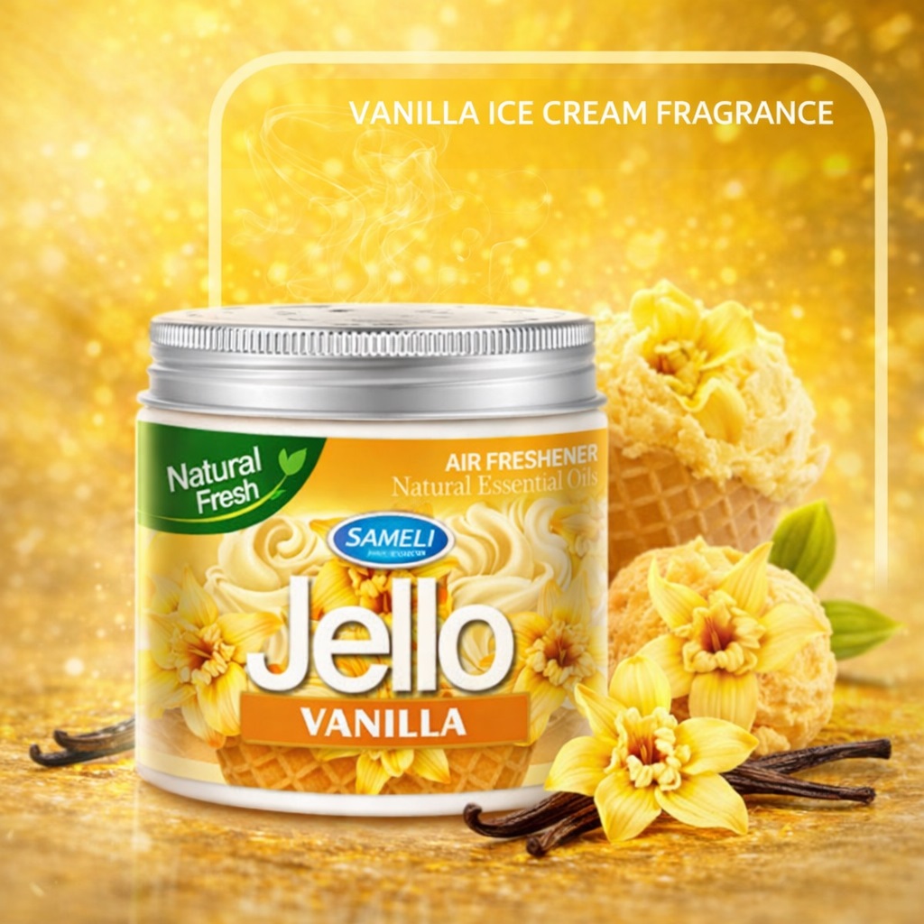 Освежитель Банка SAMEILI Jello 220гр. "Ваниль" гель Освежитель Банка SAMEILI Jello 220гр. "Ваниль" гель