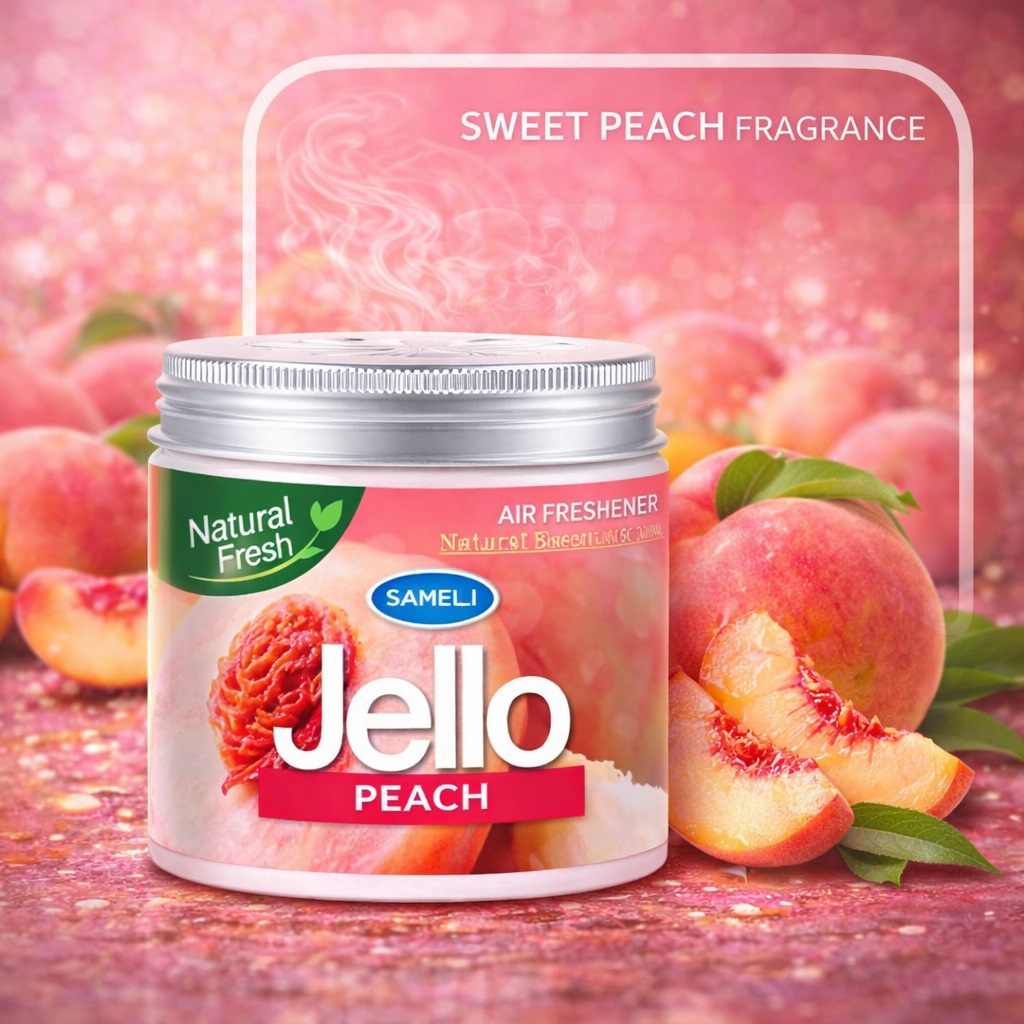 Освежитель Банка SAMEILI Jello 220гр. "Персик" гель Освежитель Банка SAMEILI Jello 220гр. "Персик" гель