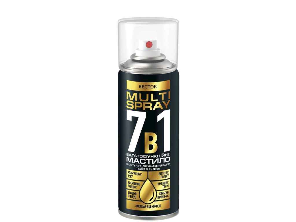 Универсальная смазка MULTI SPRAY 7 в 1 200мл ТМ RECTOR Универсальная смазка MULTI SPRAY 7 в 1 200мл ТМ RECTOR