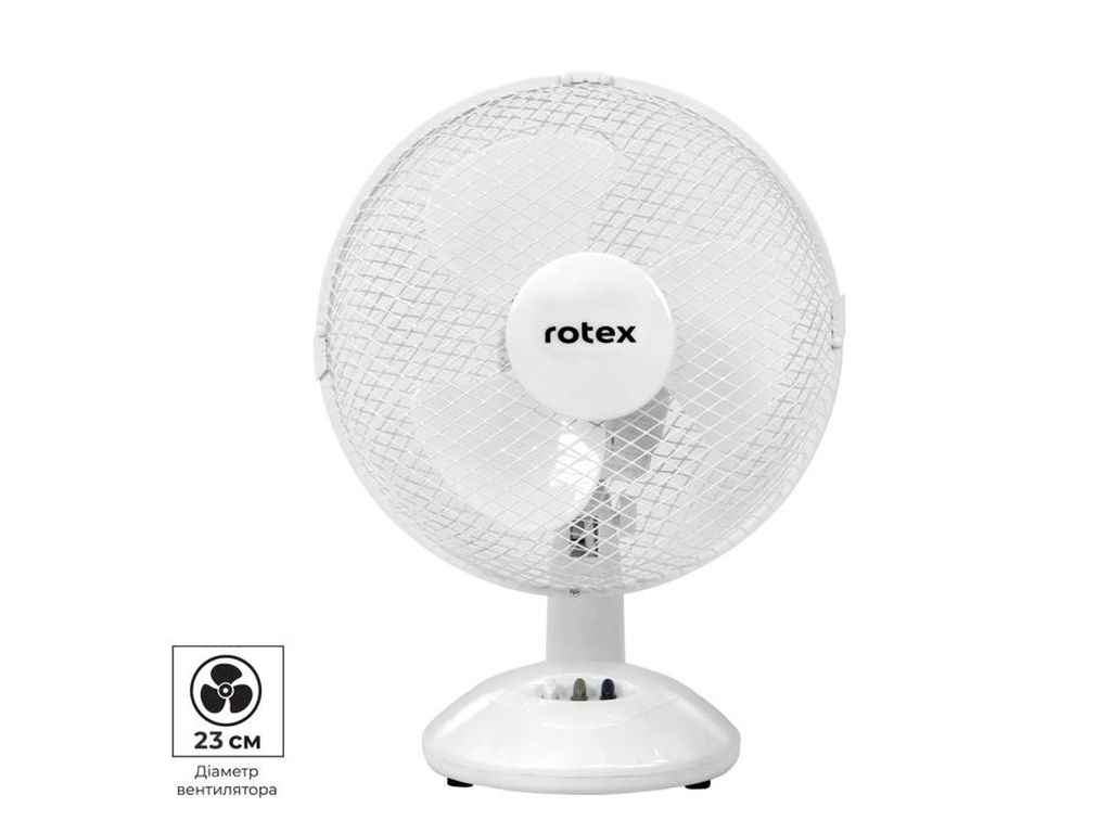 Вентилятор настільний 20Вт (2шт.уп) RAT01-E 2pcs ТМ ROTEX Вентилятор настільний 20Вт (2шт.уп) RAT01-E 2pcs ТМ ROTEX