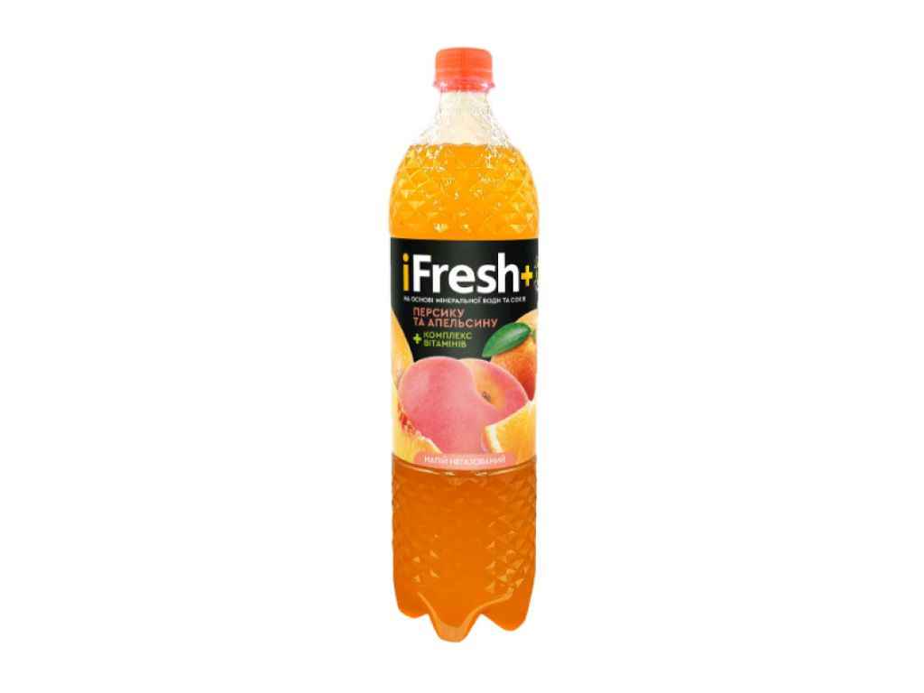 Напій соковий 1,2л Plus з соками персику та апельсину (6шт) ТМIFRESH Напій соковий 1,2л Plus з соками персику та апельсину (6шт) ТМIFRESH