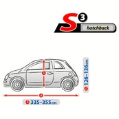 Тент Хетчбек 355х148x136 см (S3) Optimal Garage, Hatchback "KEGEL" Graphite "5-4312-248-4010". Зображення №2