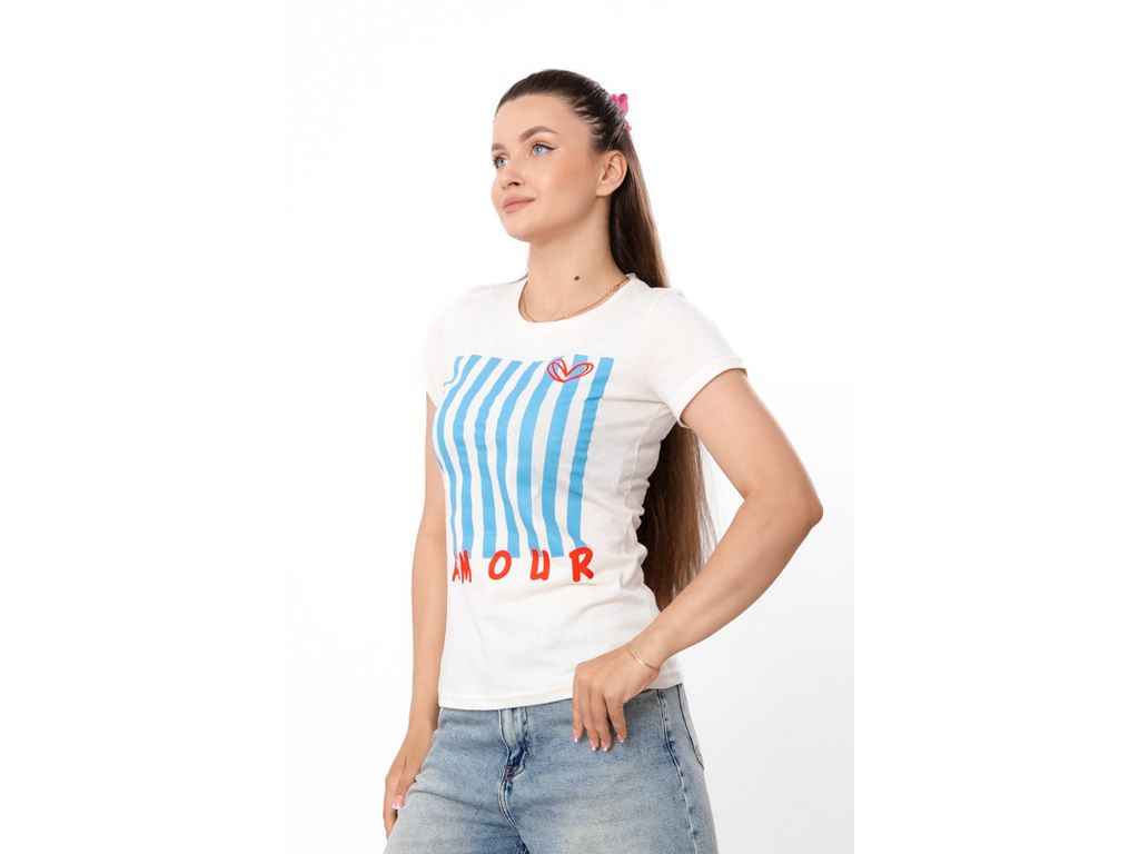 Футболка жін. (Amour) 8188-001-33 р.48 молочний ТМ ТРИКОТАЖНИЙ КРАЙ Футболка жін. (Amour) 8188-001-33 р.48 молочний ТМ ТРИКОТАЖНИЙ КРАЙ