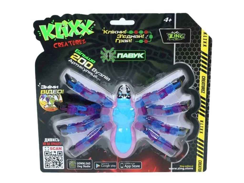 Клікс Крічерз Fidget Павук блакитно-синій KX100_B ТМ ZING Клікс Крічерз Fidget Павук блакитно-синій KX100_B ТМ ZING