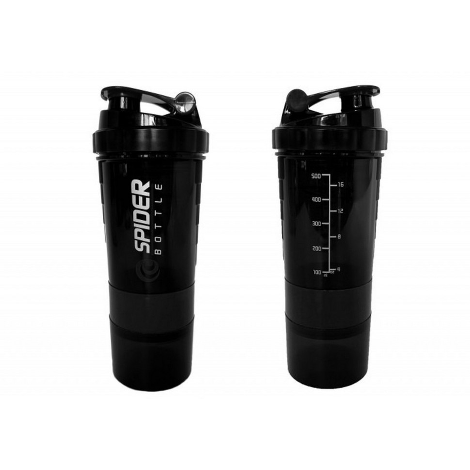 Спортивний шейкер Spider EF-7200-BK 0,5 л, чорний Спортивний шейкер Spider EF-7200-BK 0,5 л, чорний