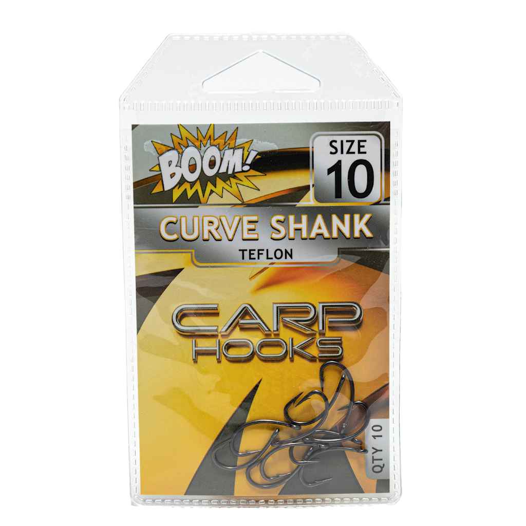 Гачок для мирної риби Curve Shank №10 (10 шт/уп) (Teflon) ТМ BOOM Гачок для мирної риби Curve Shank №10 (10 шт/уп) (Teflon) ТМ BOOM
