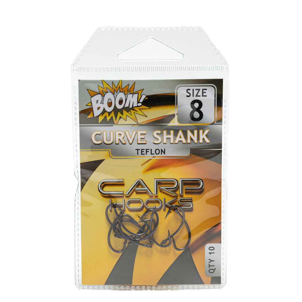 Гачок для мирної риби Curve Shank №8 (10 шт/уп) (Teflon) ТМ BOOM Гачок для мирної риби Curve Shank №8 (10 шт/уп) (Teflon) ТМ BOOM