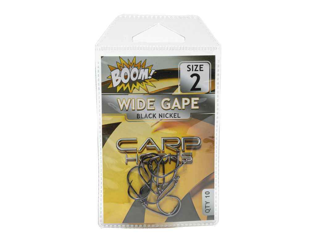 Гачок для мирної риби Wide Gape №2 (10 шт/уп) (Black Nickel) ТМ BOOM Гачок для мирної риби Wide Gape №2 (10 шт/уп) (Black Nickel) ТМ BOOM