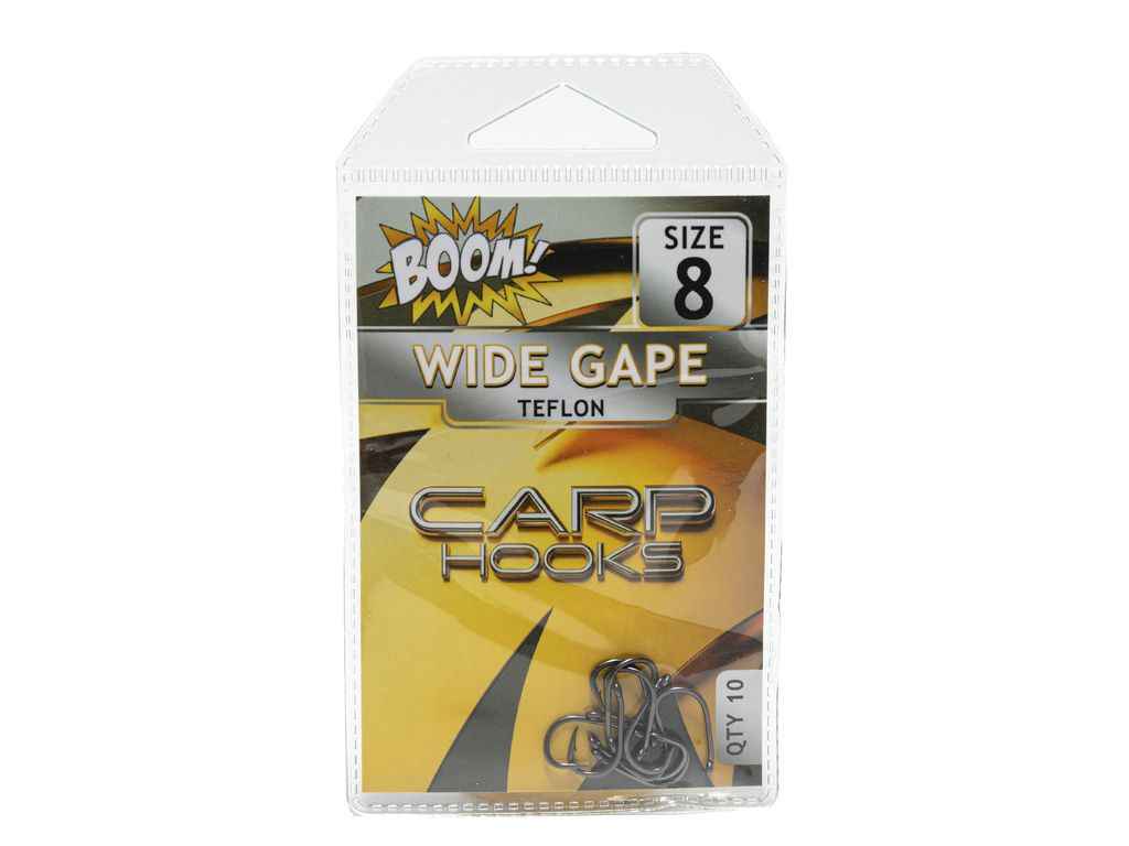 Гачок для мирної риби Wide Gape №8 (10 шт/уп) (Teflon) ТМ BOOM Гачок для мирної риби Wide Gape №8 (10 шт/уп) (Teflon) ТМ BOOM