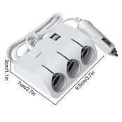Автомобільний розгалужувач Olesson 1506, з подовжувачем, USB, підсвітка, Білий, 1-вимикач. Зображення №2 Автомобільний розгалужувач Olesson 1506, з подовжувачем, USB, підсвітка, Білий, 1-вимикач. Зображення №2